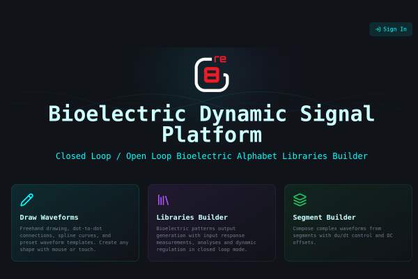 Bioelectric app screenshot